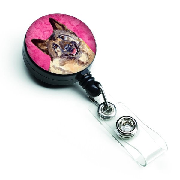Carolines Treasures Pink Norwegian Elkhound Retractable Badge Reel LH9398PKBR